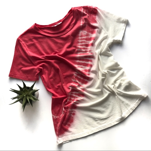hashttag Tops - Diagonal tie dye T-shirt- Size S